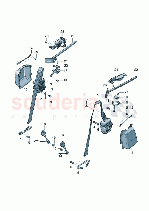 Part Diagram for Bentley 3SD 857 731 B