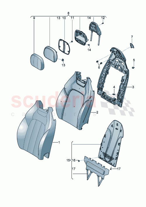 Part Diagram for Bentley 3SD885921A