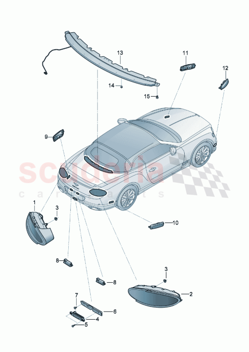 Part Diagram for Bentley 3SD807593A