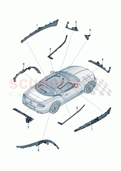 Part Diagram for Bentley 3SD947165D