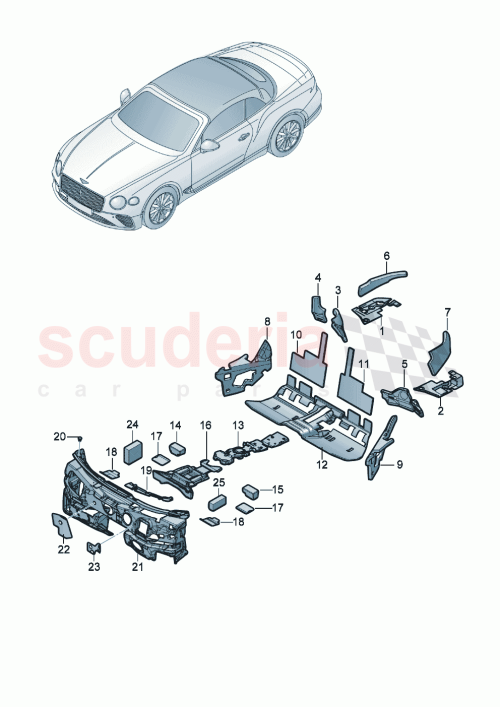 Part Diagram for Bentley 3SD 868 407 B
