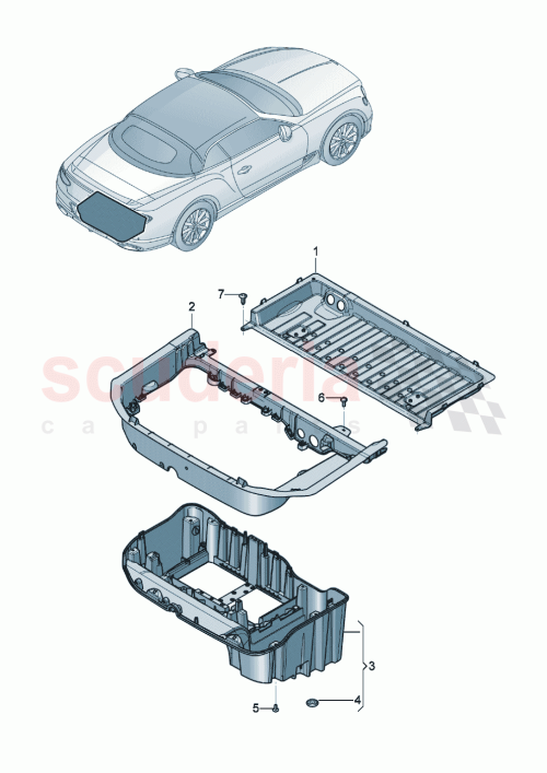 Part Diagram for Bentley 3SD803713C