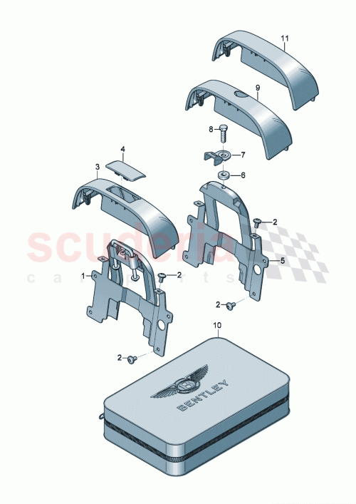 Part Diagram for Bentley 3SD 882 337 F