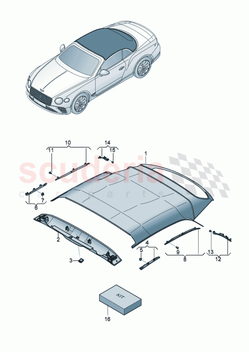 Part Diagram for Bentley 3SD872516