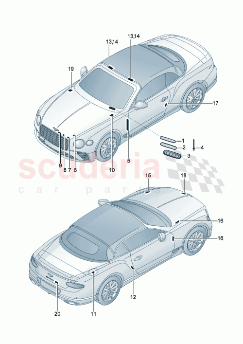 Part Diagram for Bentley 3SA000101C