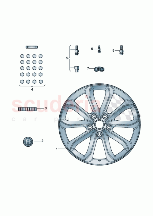 Part Diagram for Bentley 3SA601025E