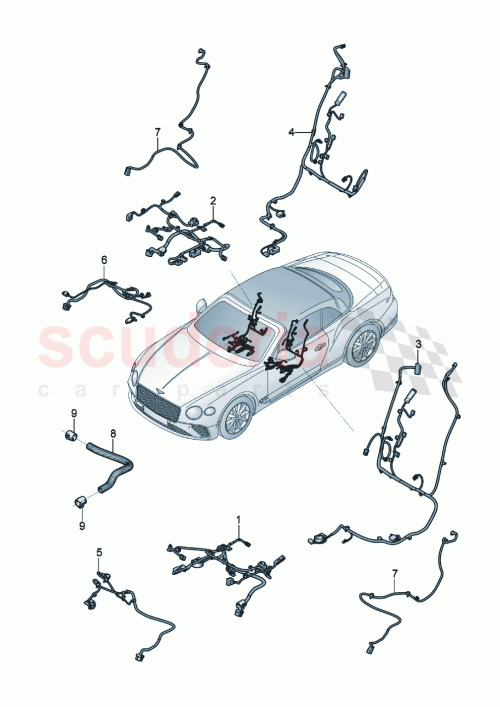 Part Diagram for Bentley 3SC971080C