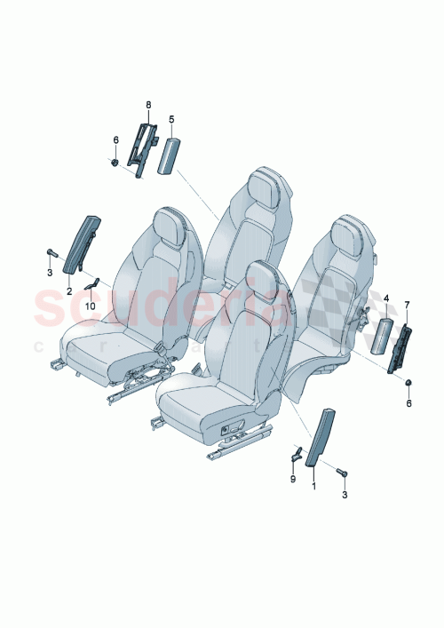 Part Diagram for Bentley 3SD 882 660 A