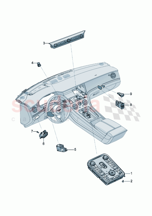 Part Diagram for Bentley 3SD959672BC