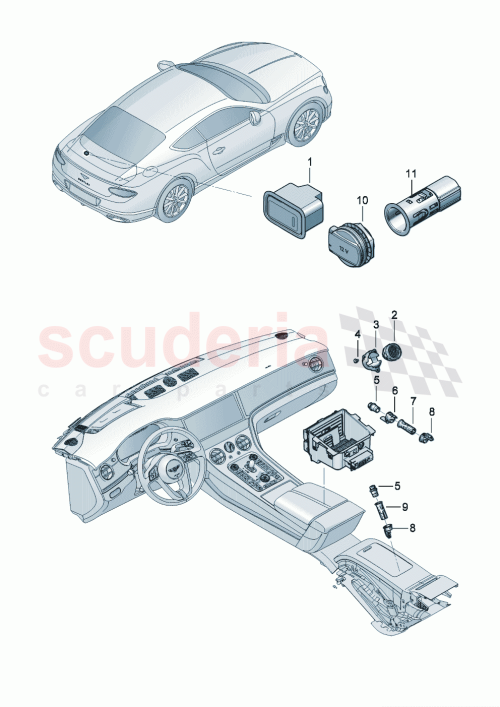 Part Diagram for Bentley 3SA919204