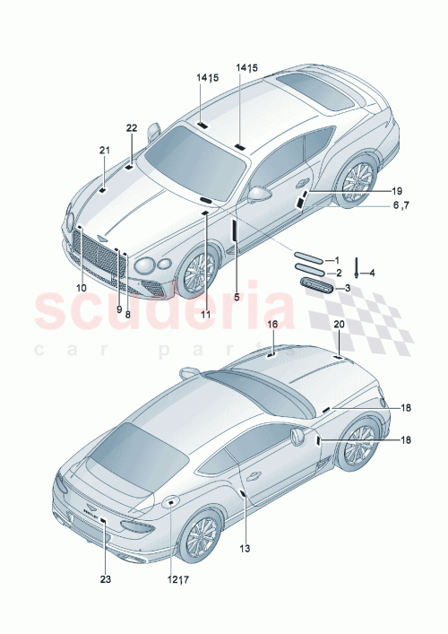 Part Diagram for Bentley 3SD010023B