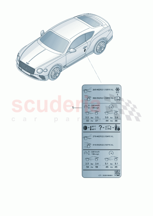 Part Diagram for Bentley 3SD010000GA