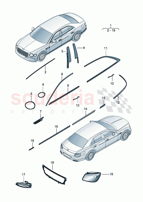 Part Diagram for Bentley 3SE713243