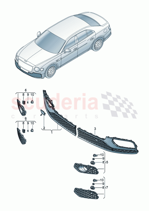 Part Diagram for Bentley 3SE807241