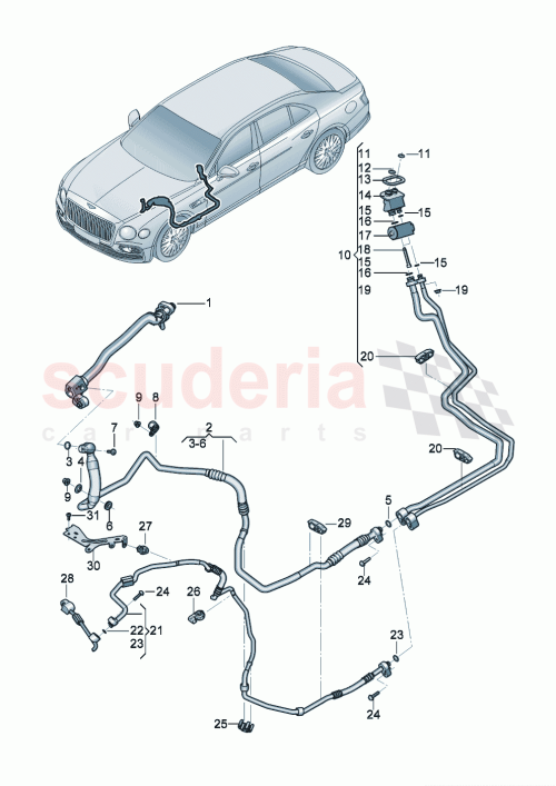 Part Diagram for Bentley 971260349E