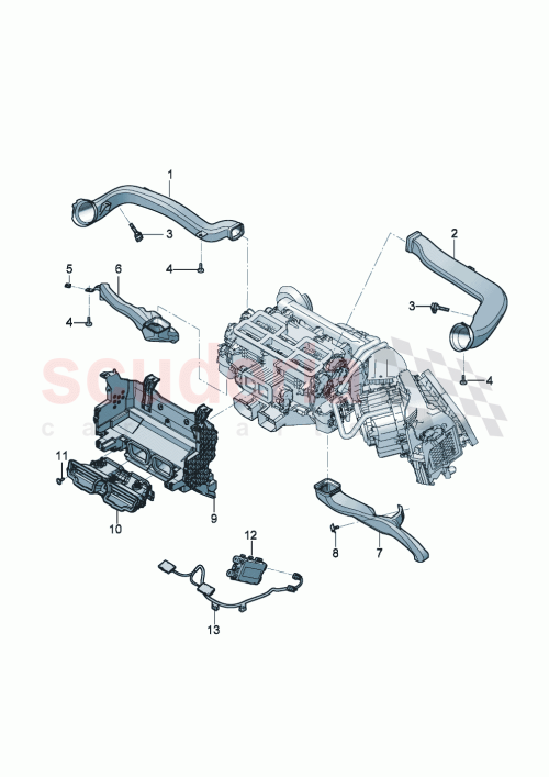 Part Diagram for Bentley 3SE819728B
