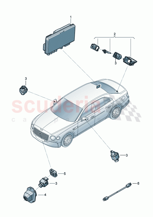 Part Diagram for Bentley 3SE971067DT