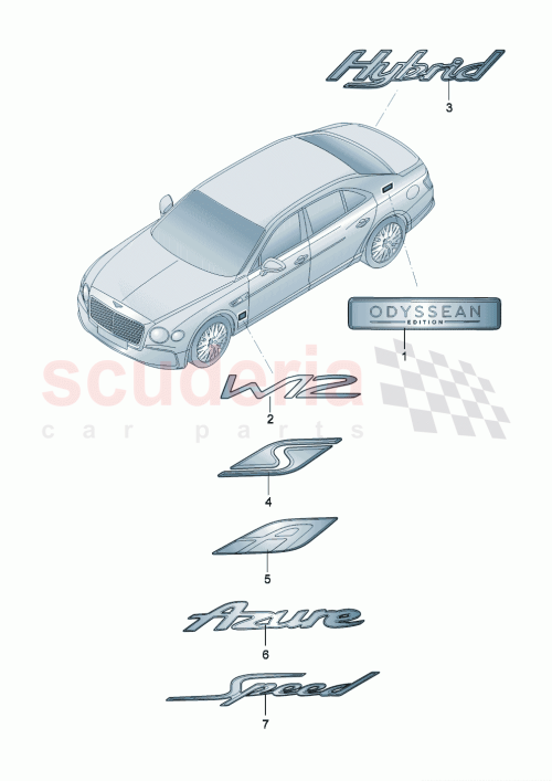 Part Diagram for Bentley 3SE853675N