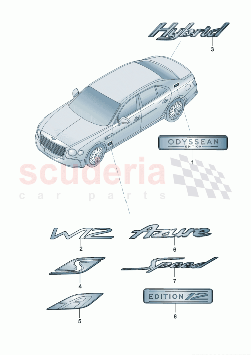 Part Diagram for Bentley 3SA853688G