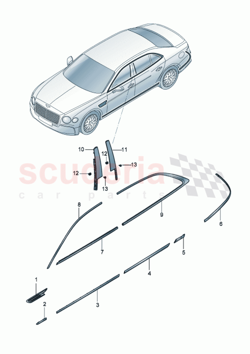 Part Diagram for Bentley 3SE839637E