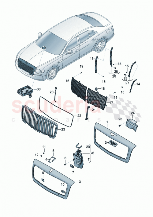 Part Diagram for Bentley 3SE853653AGRU