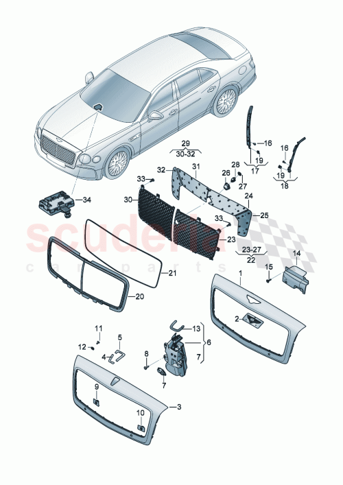Part Diagram for Bentley 3SE853667Q