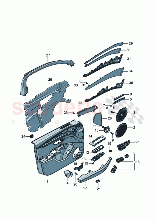 Part Diagram for Bentley 3SE 868 487 Q