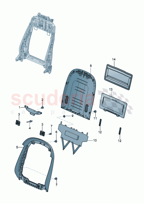 Part Diagram for Bentley 3SE 881 789 B