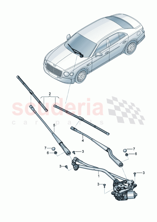 Part Diagram for Bentley 971955409A