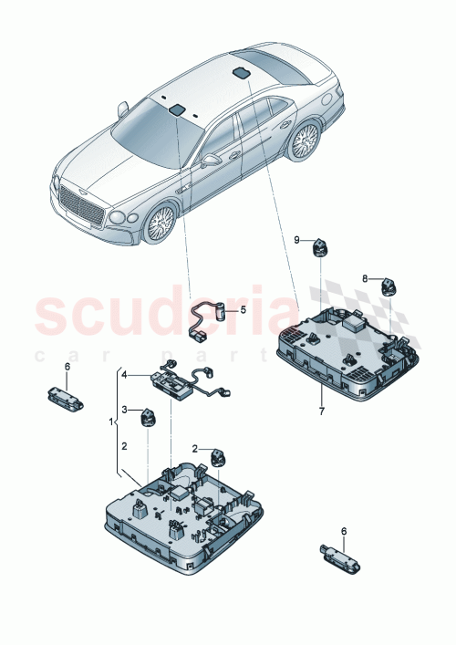 Part Diagram for Bentley 3SE959552G