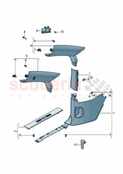 Part Diagram for Bentley 3SE867297C