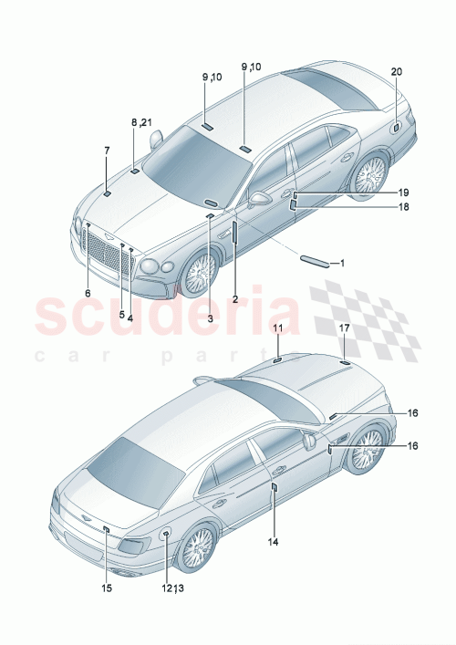 Part Diagram for Bentley 3SD010023C