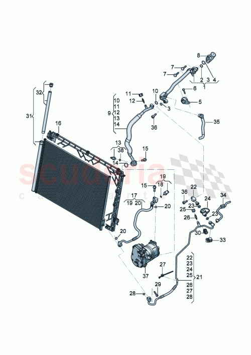 Part Diagram for Bentley 3SA260757F