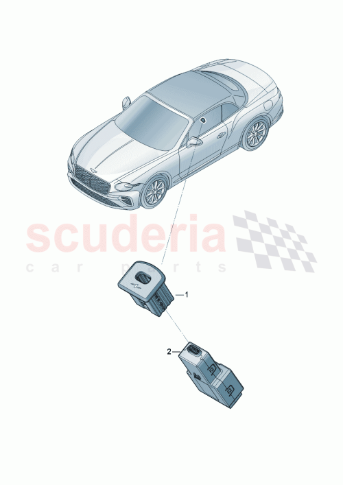 Part Diagram for Bentley 3SE 868 638 A