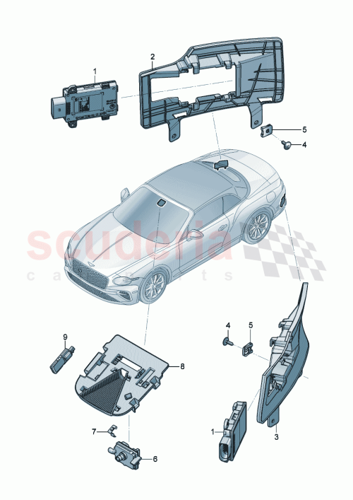 Part Diagram for Bentley 3SD807859A