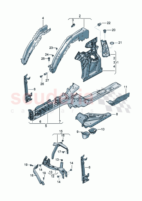 Part Diagram for Bentley 3SD821413D