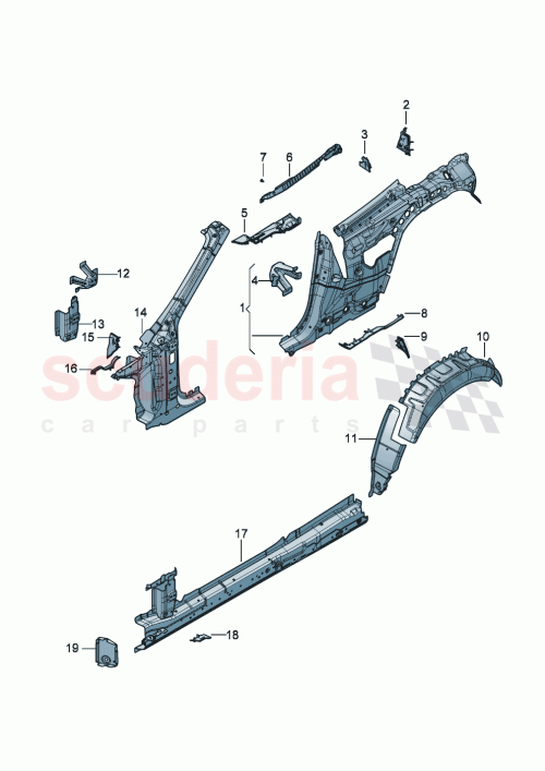 Part Diagram for Bentley 3SD809618B