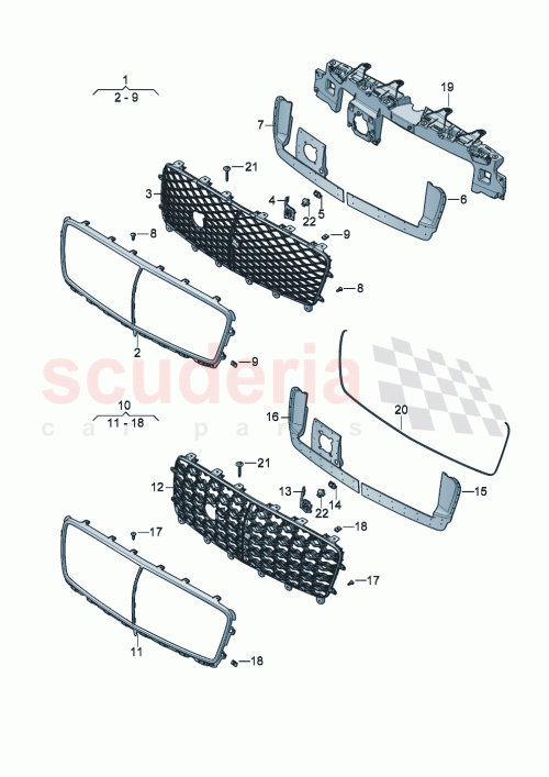 Part Diagram for Bentley 3SD853597BJ