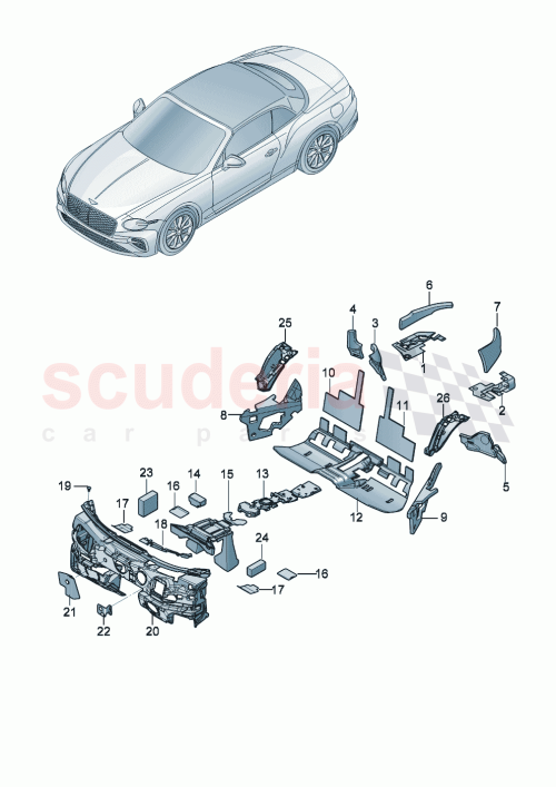 Part Diagram for Bentley 3SD 863 948 E