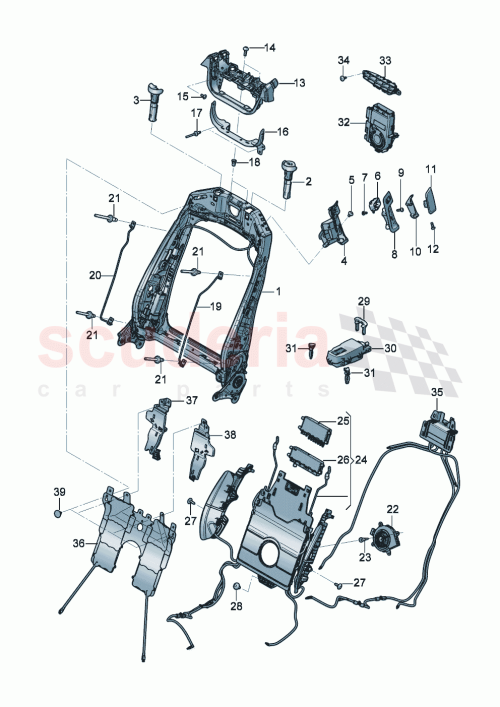 Part Diagram for Bentley 3SA 907 383 D