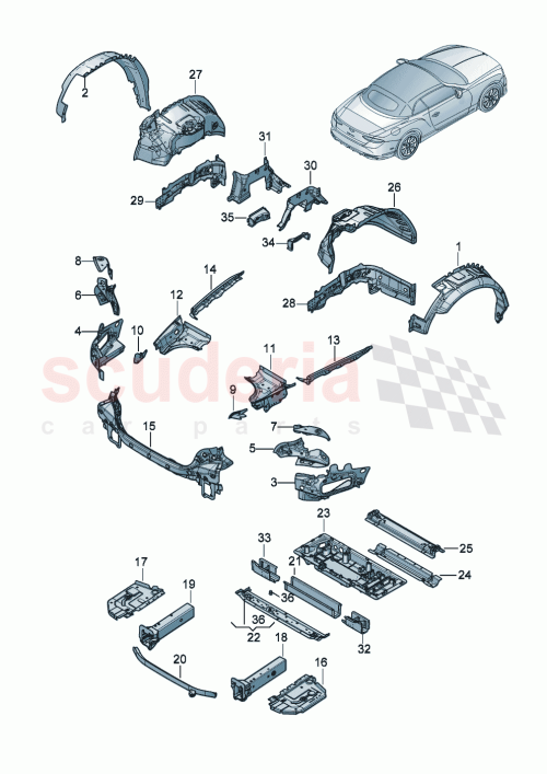 Part Diagram for Bentley 971814908A