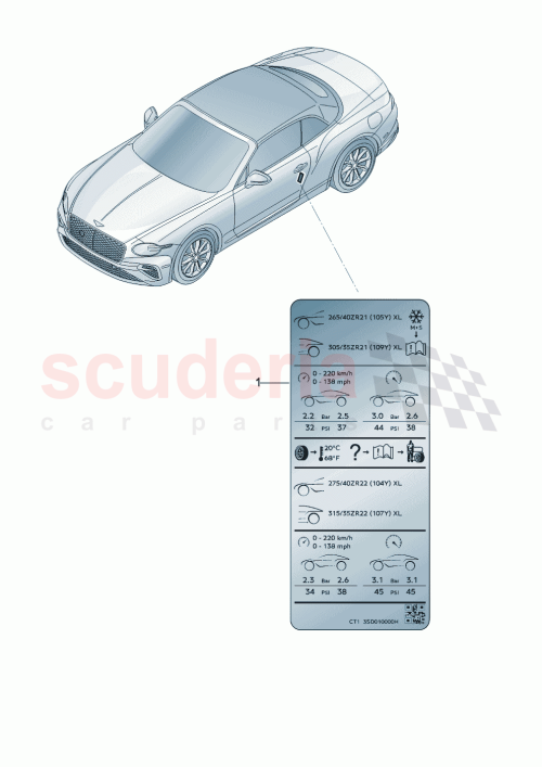 Part Diagram for Bentley 3SD010000LP