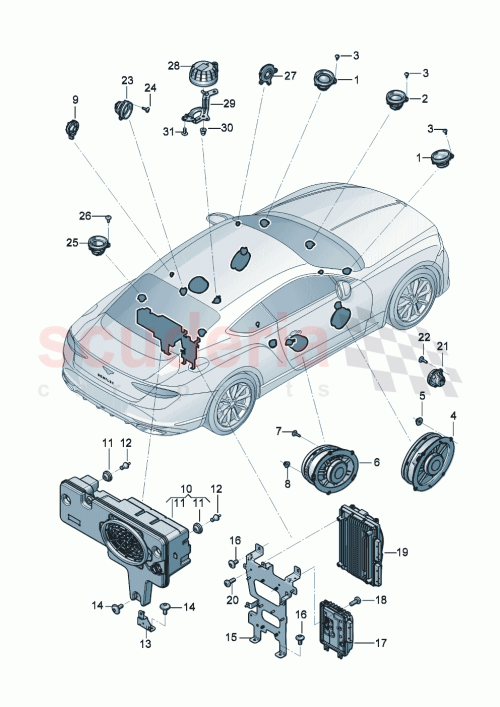 Part Diagram for Bentley 3SD035627C