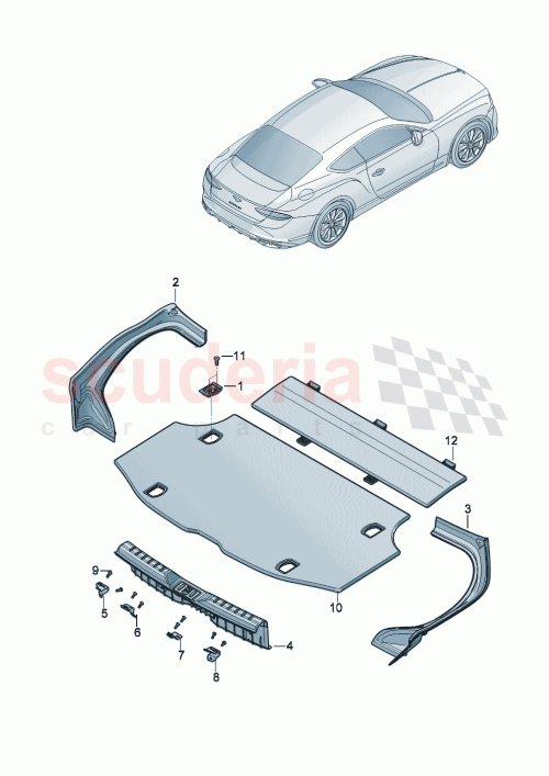 Part Diagram for Bentley 3SD 863 493 B