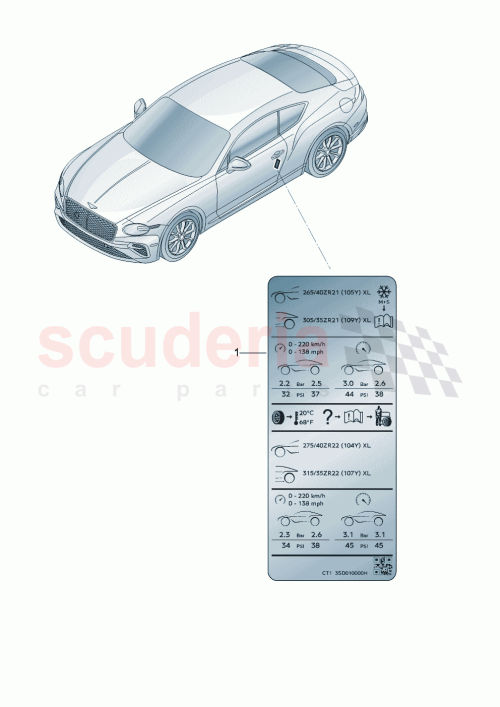 Part Diagram for Bentley 3SD010000LD