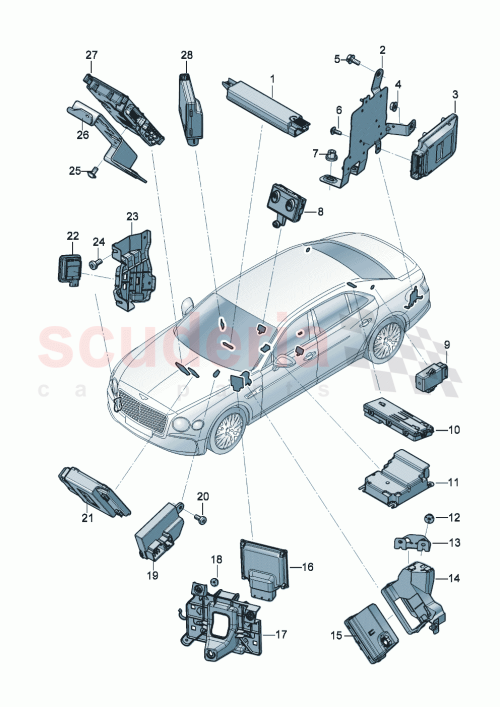 Part Diagram for Bentley 3SE 907 114 A