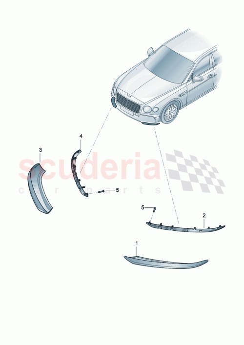Part Diagram for Bentley 3SE 805 068 A