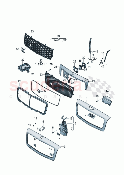 Part Diagram for Bentley 3SE 854 679 AK