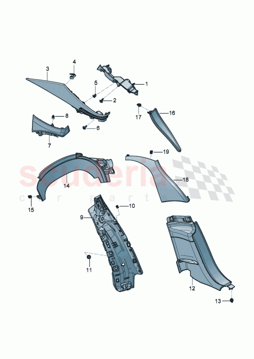 Part Diagram for Bentley 3SE 853 174 T