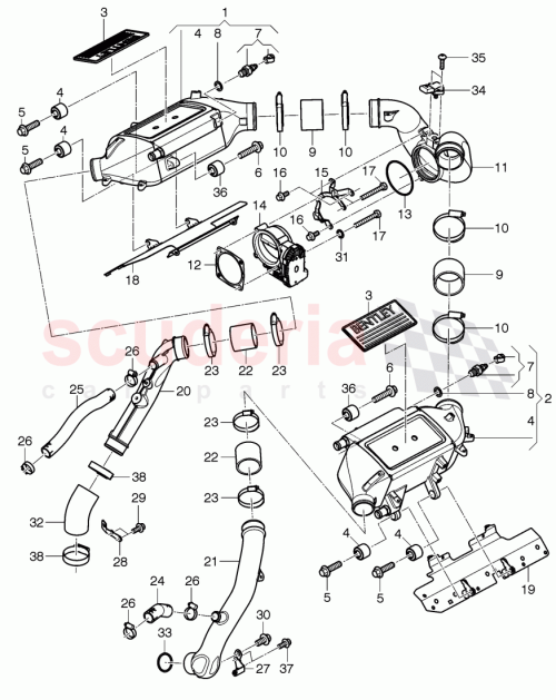 Part Diagram for Bentley 07V145369